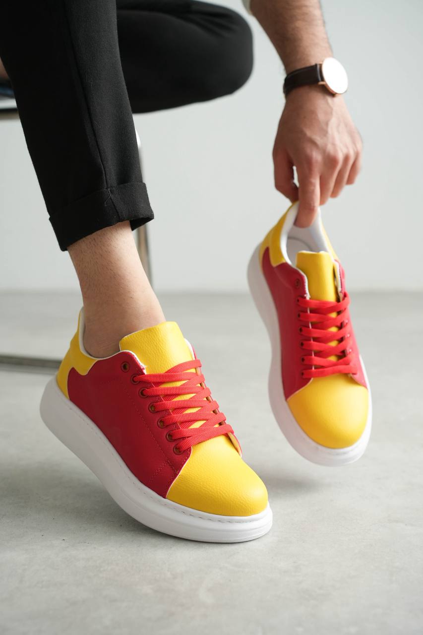 ZRK-Fans Taraftar Sarı Kırmızı Bağcıklı Özel Seri Erkek Sneaker