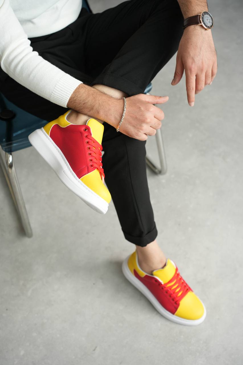 ZRK-Fans Taraftar Sarı Kırmızı Bağcıklı Özel Seri Erkek Sneaker