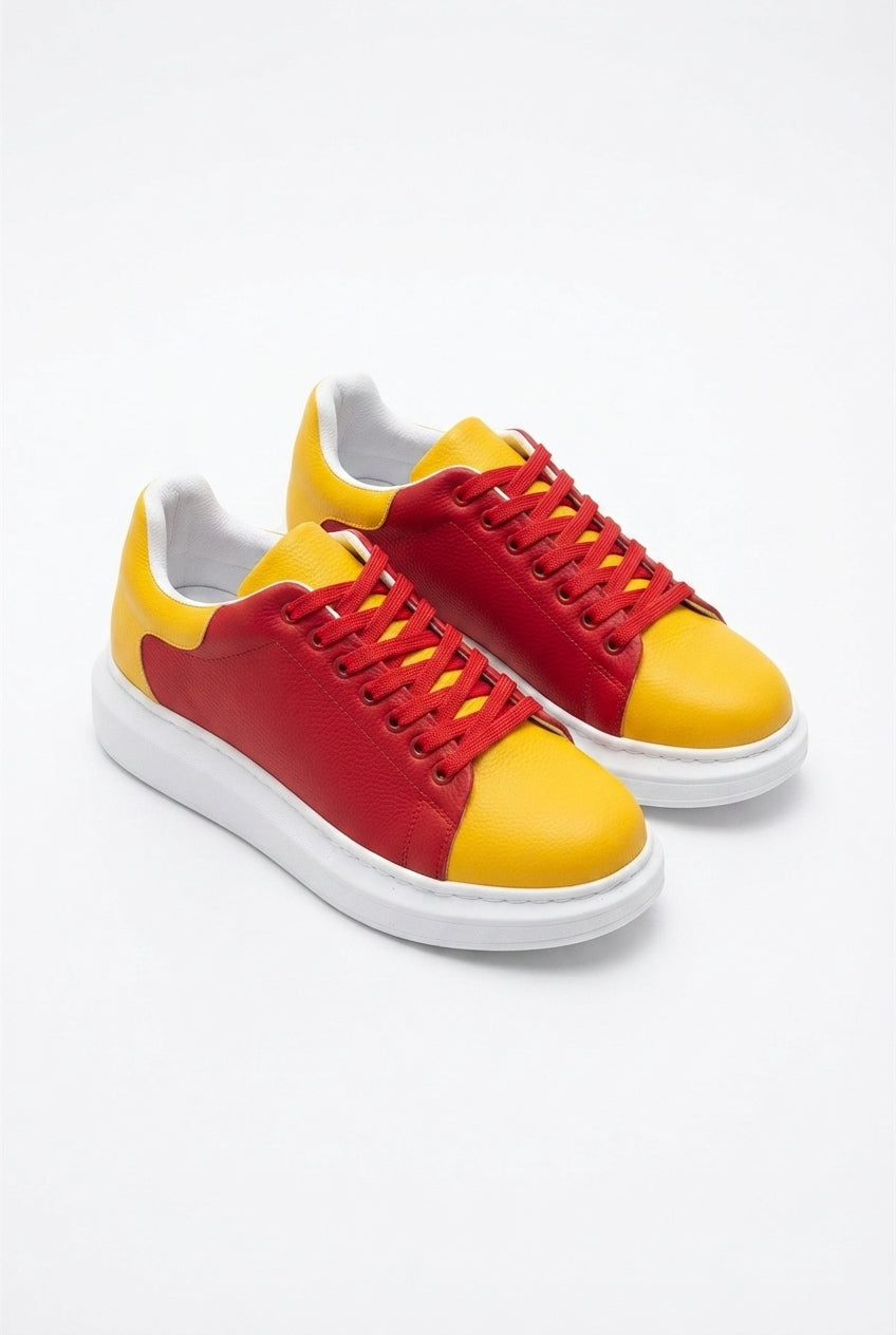 ZRK-Fans Taraftar Sarı Kırmızı Bağcıklı Özel Seri Erkek Sneaker