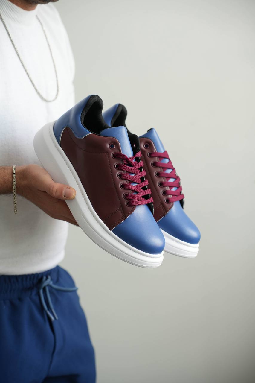 ZRK-Fans Taraftar Bordo Mavi Bağcıklı Özel Seri Erkek Sneaker