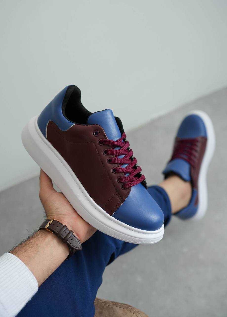 ZRK-Fans Taraftar Bordo Mavi Bağcıklı Özel Seri Erkek Sneaker