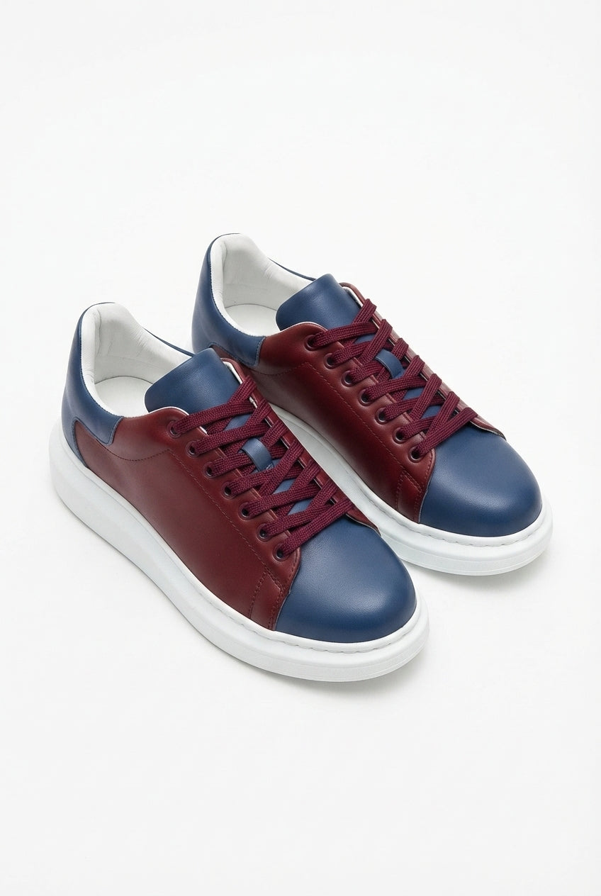 ZRK-Fans Taraftar Bordo Mavi Bağcıklı Özel Seri Erkek Sneaker