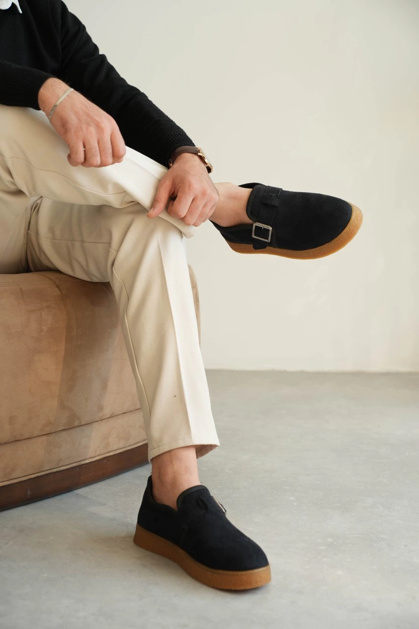 ZRK-KX1 Laci Kahve Kürklü Günlük Erkek Casual Ayakkabı