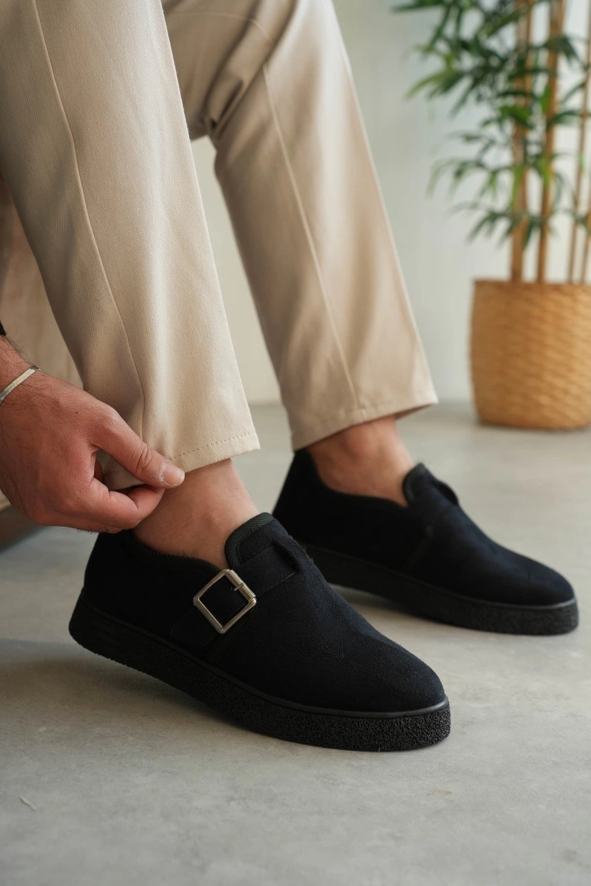 ZRK-KX1 Lacivert Kürklü Günlük Erkek Casual Ayakkabı