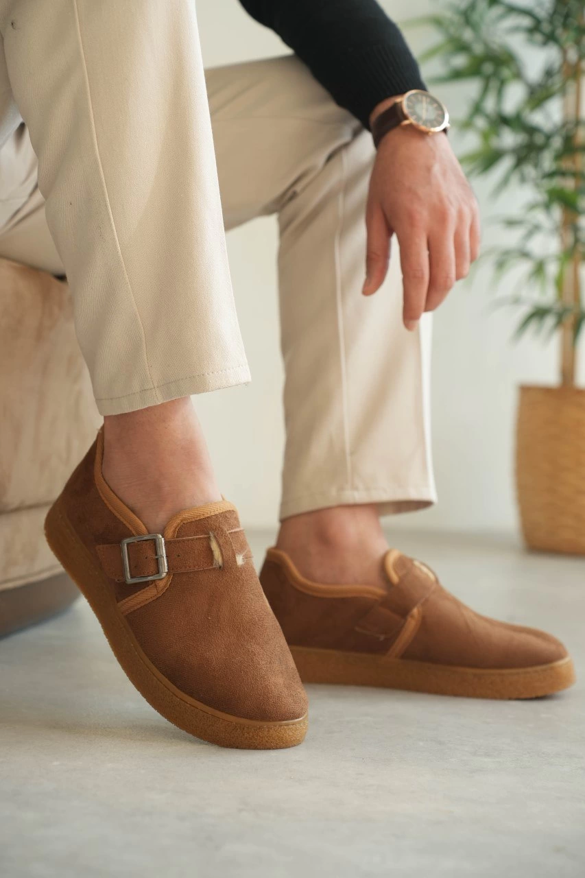 ZRK-KX1 Taba Kürklü Günlük Erkek Casual Ayakkabı