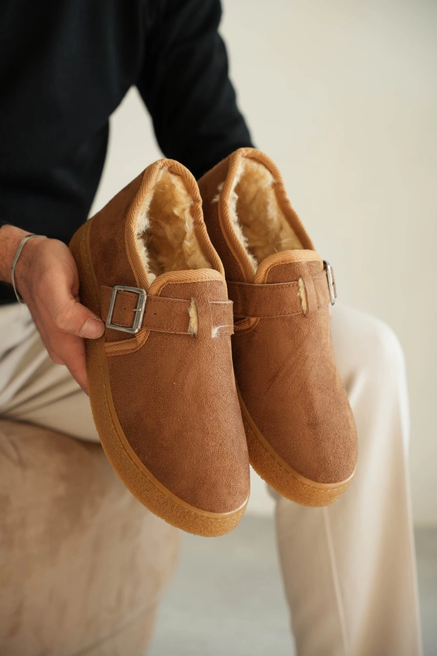 ZRK-KX1 Taba Kürklü Günlük Erkek Casual Ayakkabı