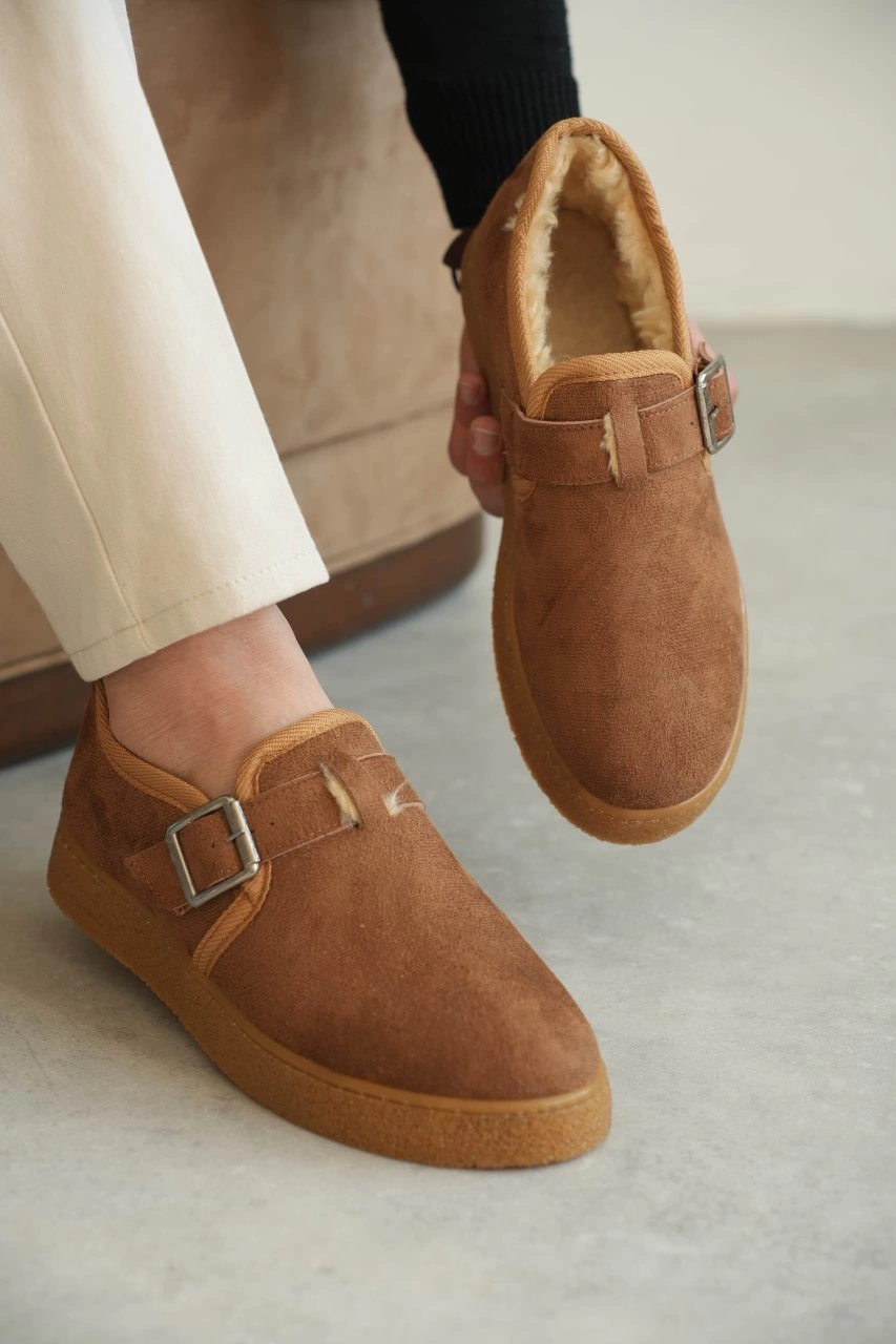ZRK-KX1 Taba Kürklü Günlük Erkek Casual Ayakkabı