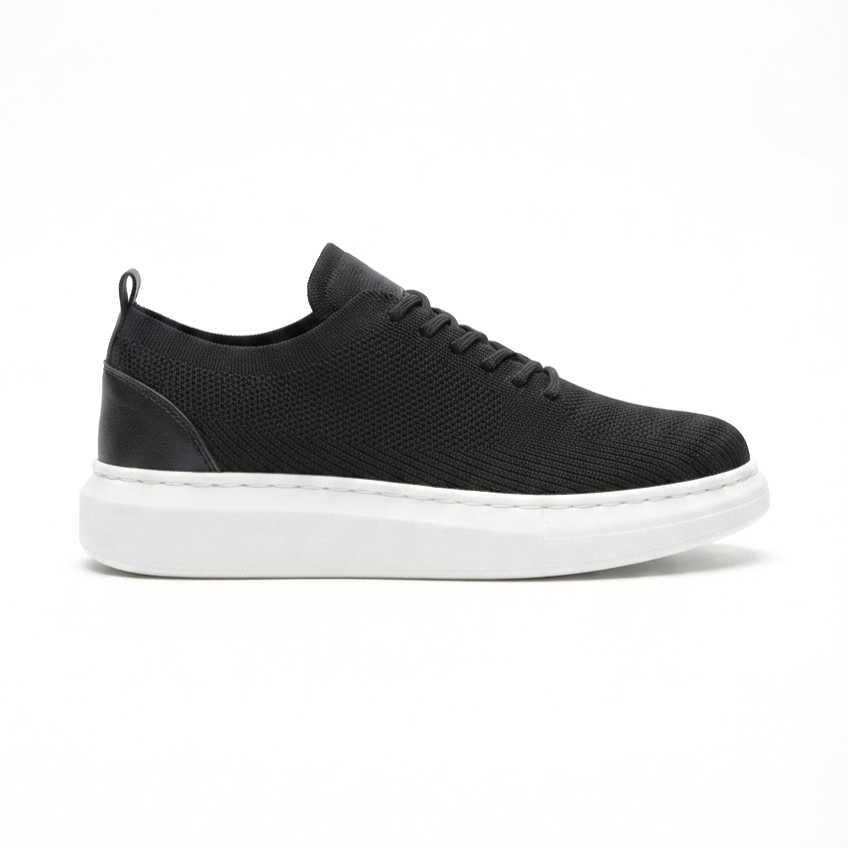 ZRK-MX101 Premium Üst Kalite Siyah Beyaz Triko Bağcıklı Erkek Sneaker