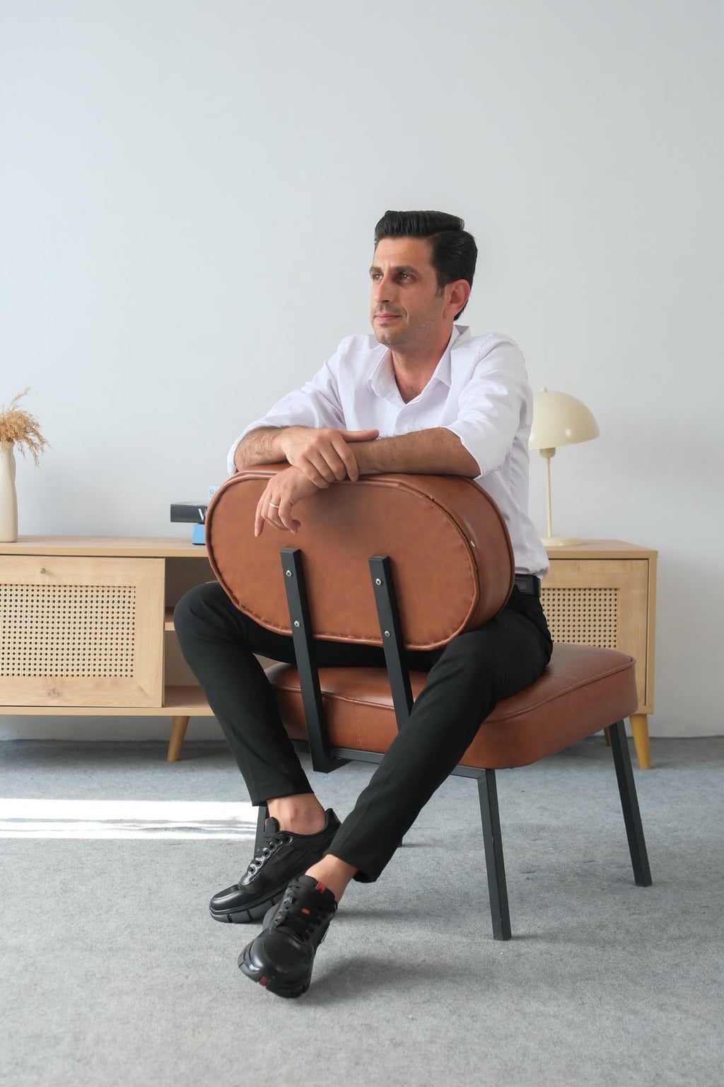 Milanos Premium Yüksek Kalite Siyah Jel Taban Bağcıklı Erkek Sneakers