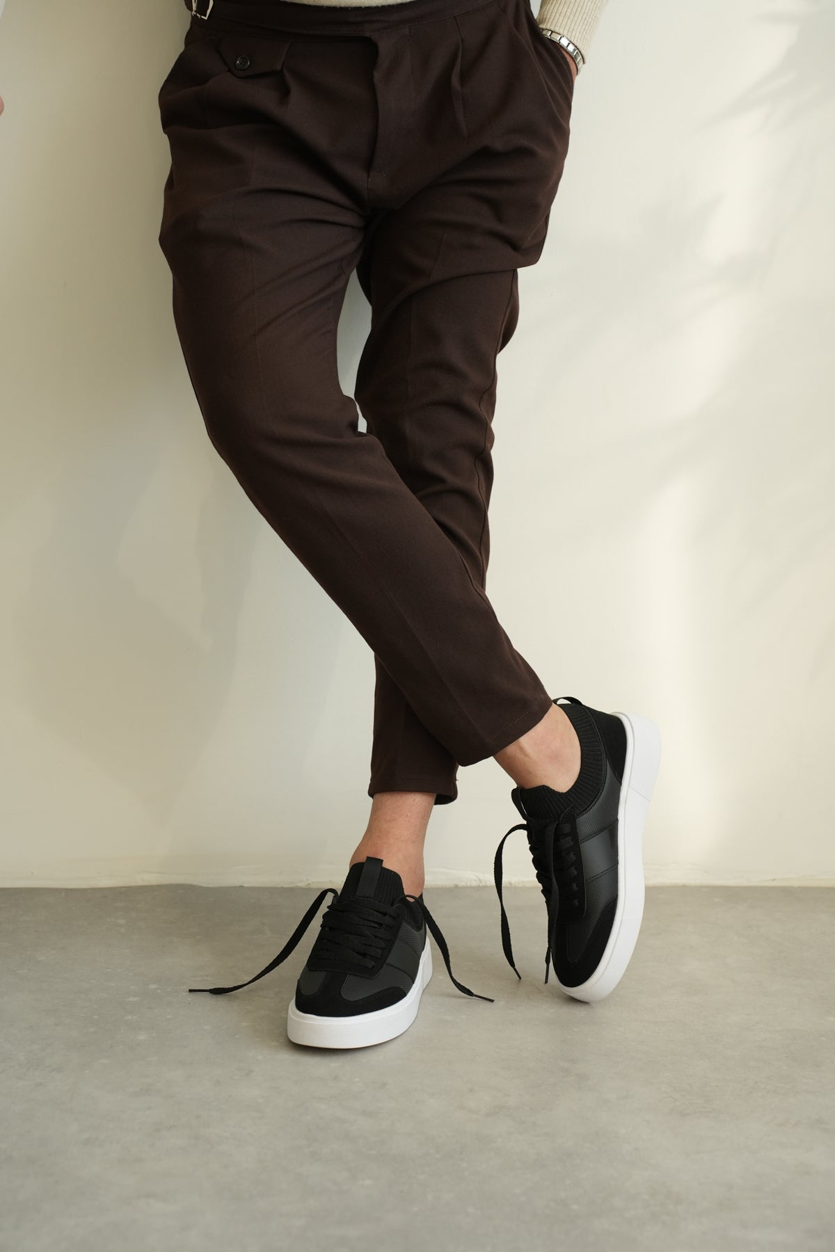 ZRK-N010 Premium Siyah Beyaz Günlük Casual Erkek Spor Ayakkabı