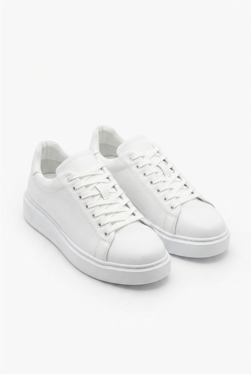 ZRK-N08 Yüksek Kalite Beyaz Bağcıklı Günlük Erkek Sneaker
