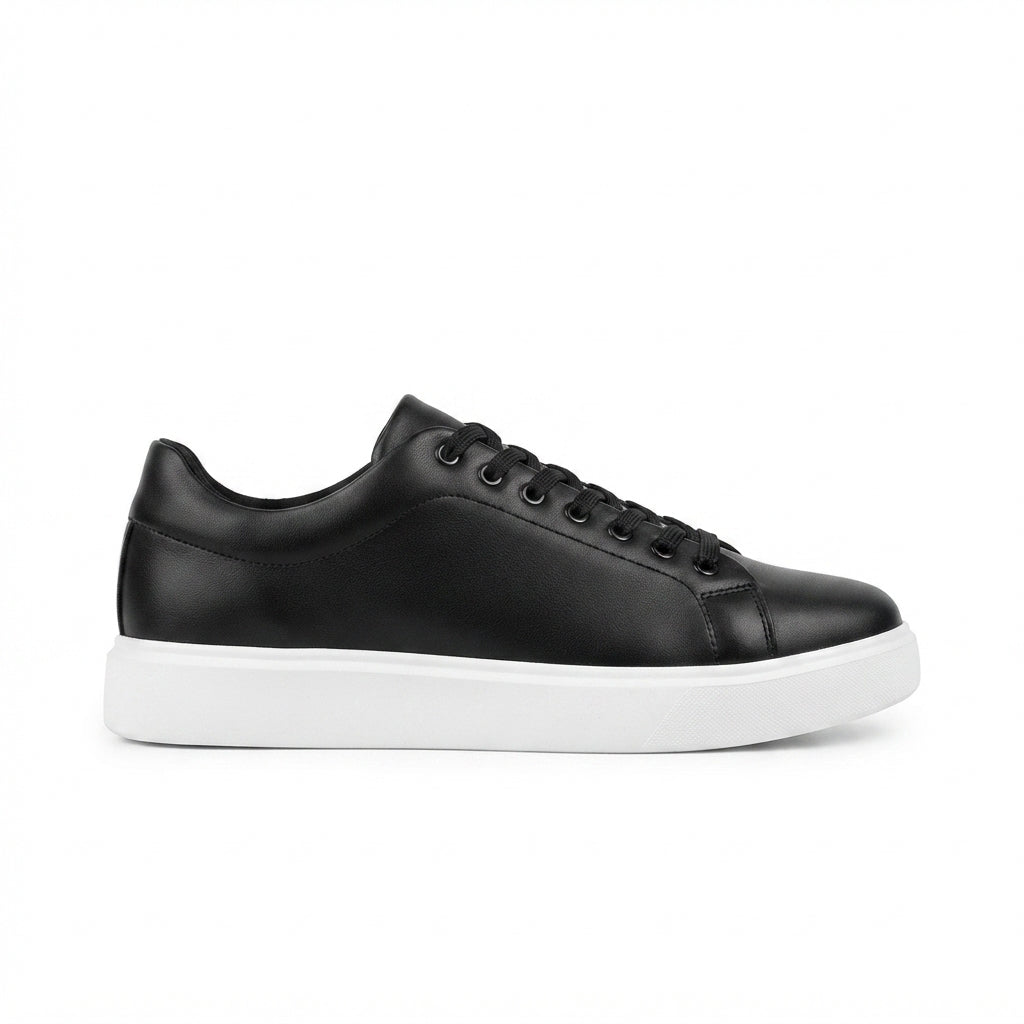 ZRK-N08 Yüksek Kalite Siyah Beyaz Bağcıklı Günlük Erkek Sneaker