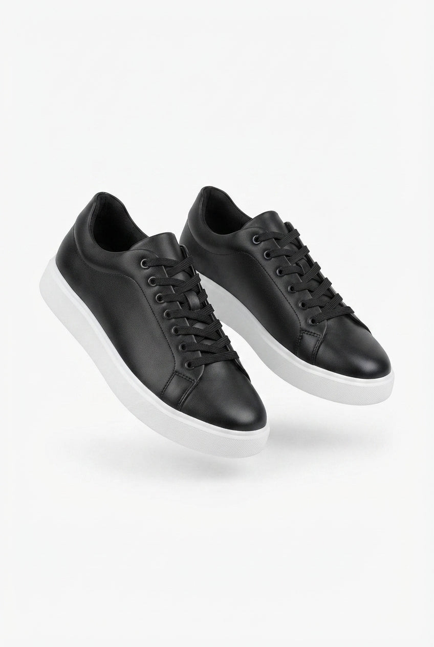 ZRK-N08 Yüksek Kalite Siyah Beyaz Bağcıklı Günlük Erkek Sneaker