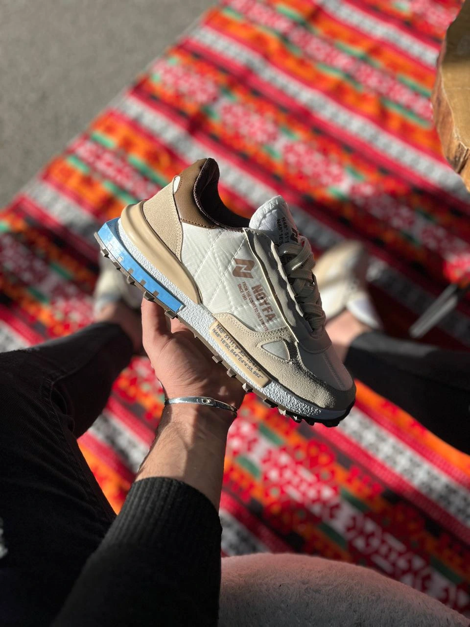 ZRK-N1 Premium Bej Bağcıklı Günlük Erkek Sneaker
