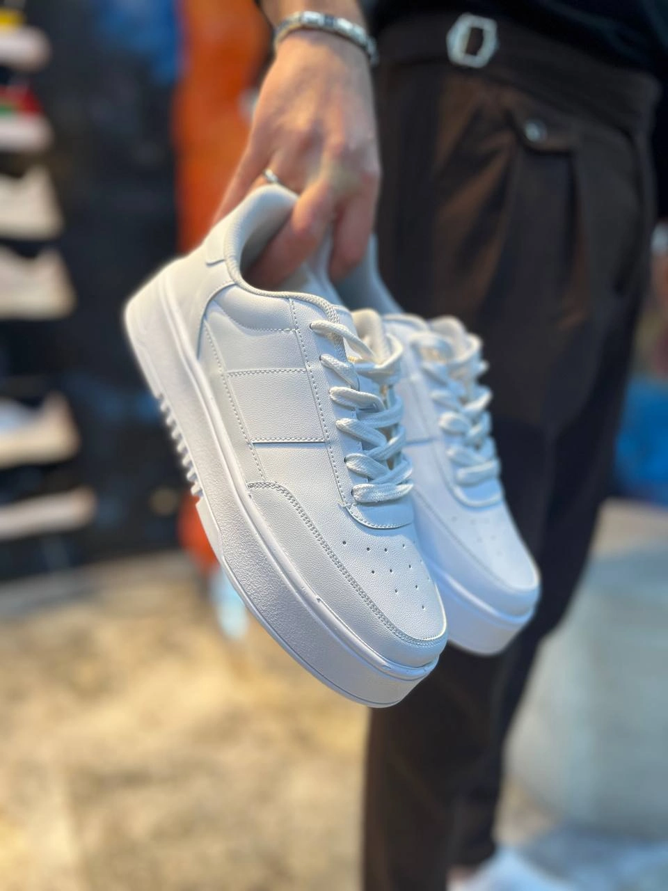 ZRK-N2 Yüksek Kalite Kalın Taban Beyaz Comfort Erkek Sneaker