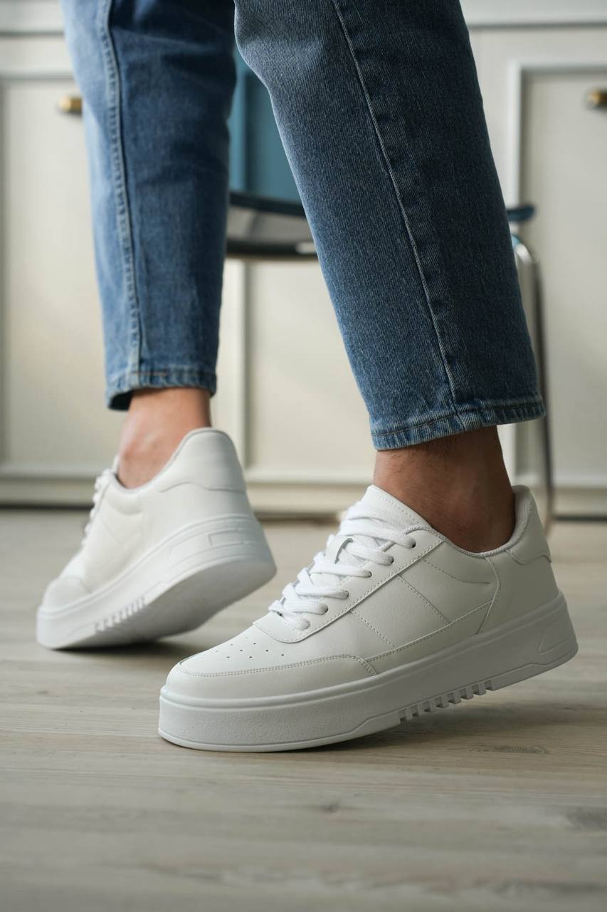 ZRK-N2 Yüksek Kalite Beyaz Kalın Taban Erkek Sneaker