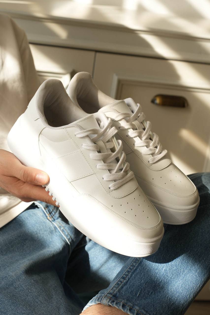 ZRK-N2 Yüksek Kalite Beyaz Kalın Taban Erkek Sneaker