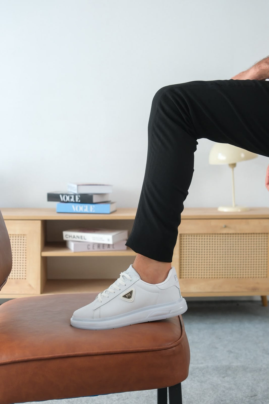 ZRK-PH2 Premium Yüksek Kalite Beyaz Jel Taban Bağcıklı Günlük Erkek Sneakers