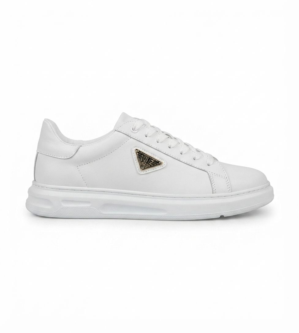 ZRK-PH2 Premium Yüksek Kalite Beyaz Jel Taban Bağcıklı Günlük Erkek Sneakers