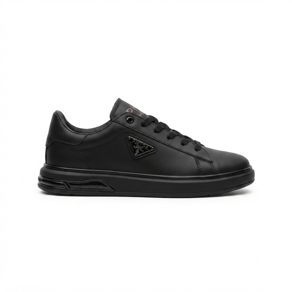 ZRK-PH2 Premium Yüksek Kalite Siyah Jel Taban Bağcıklı Günlük Erkek Sneakers