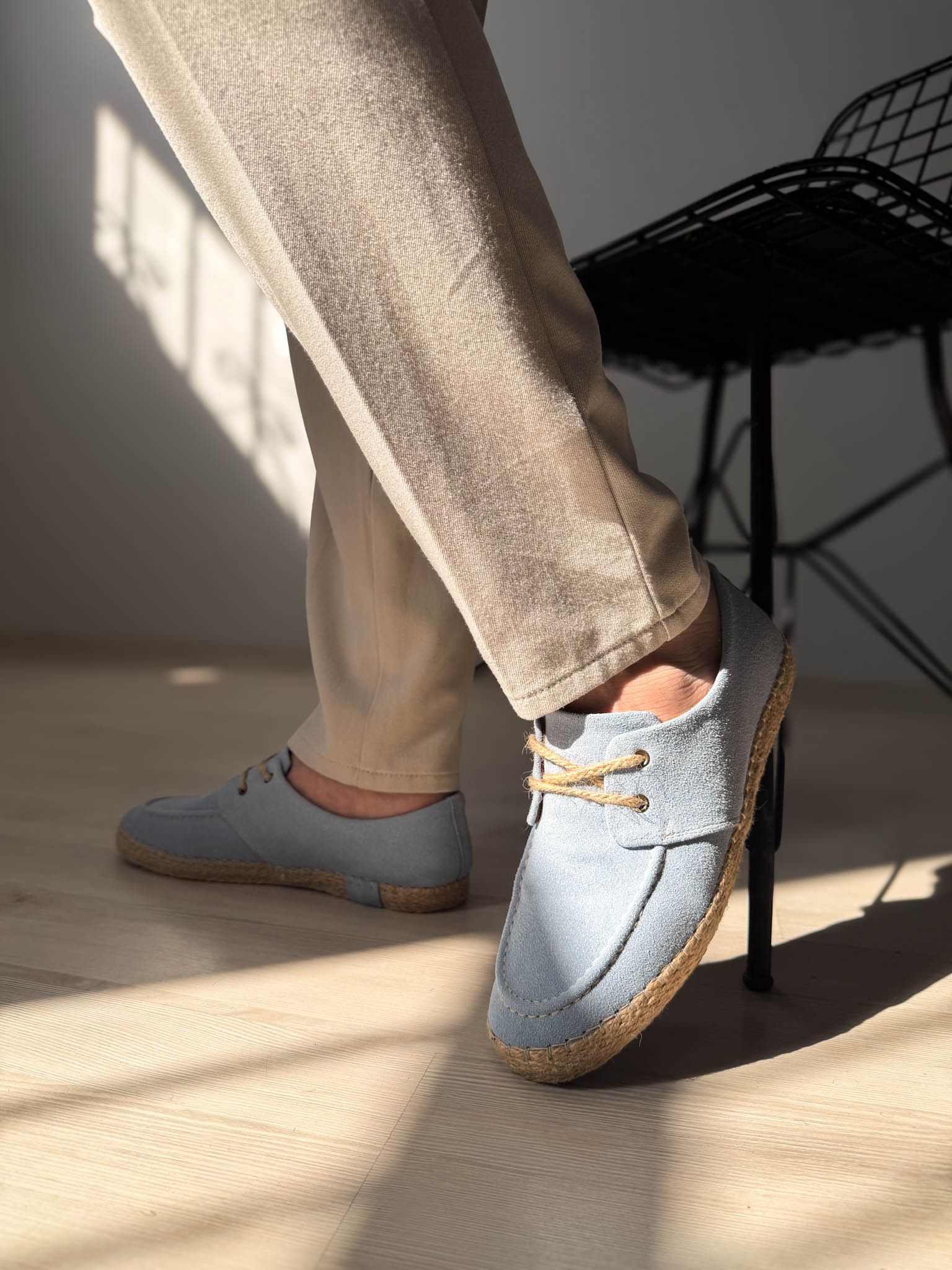 ZRK-T36 Premium Üst Kalite Bebe Mavi Klasik Erkek Espadril