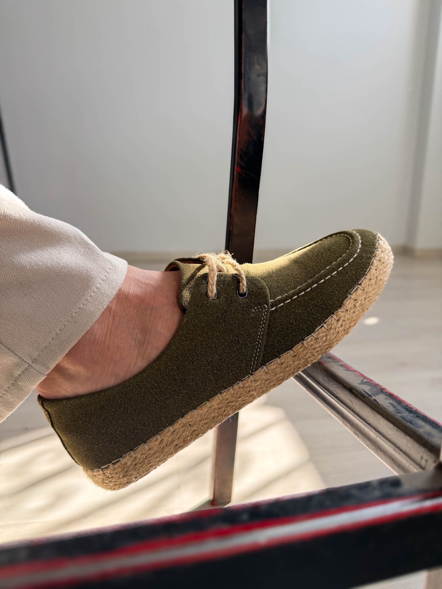 ZRK-T36 Premium Üst Kalite Haki Klasik Erkek Espadril