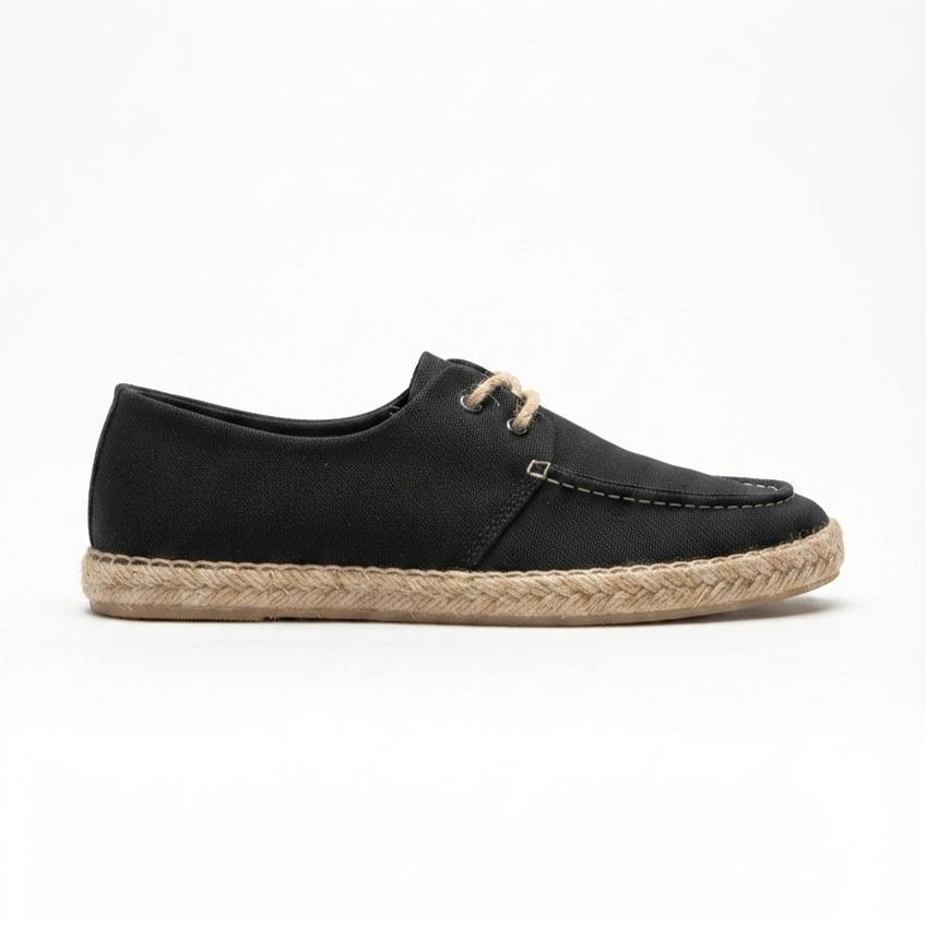 ZRK-T36 Premium Üst Kalite Siyah Klasik Erkek Espadril