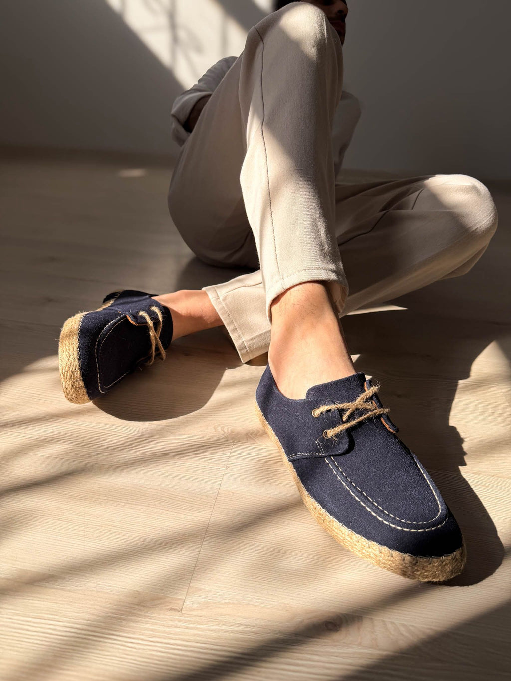 ZRK-T36 Premium Üst Kalite Lacivert Klasik Erkek Espadril