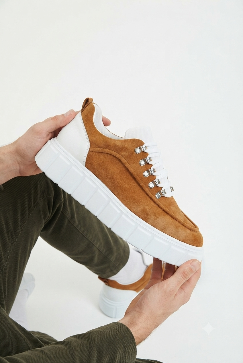 ZRK-X10 Yüksek Kalite Kalın Taban Taba Süet Günlük Erkek Casual Ayakkabı