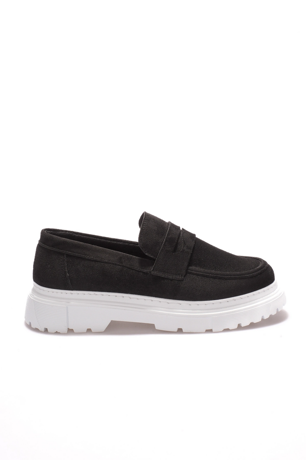 ZRK-X11 Premium Siyah Beyaz Süet Erkek Loafer