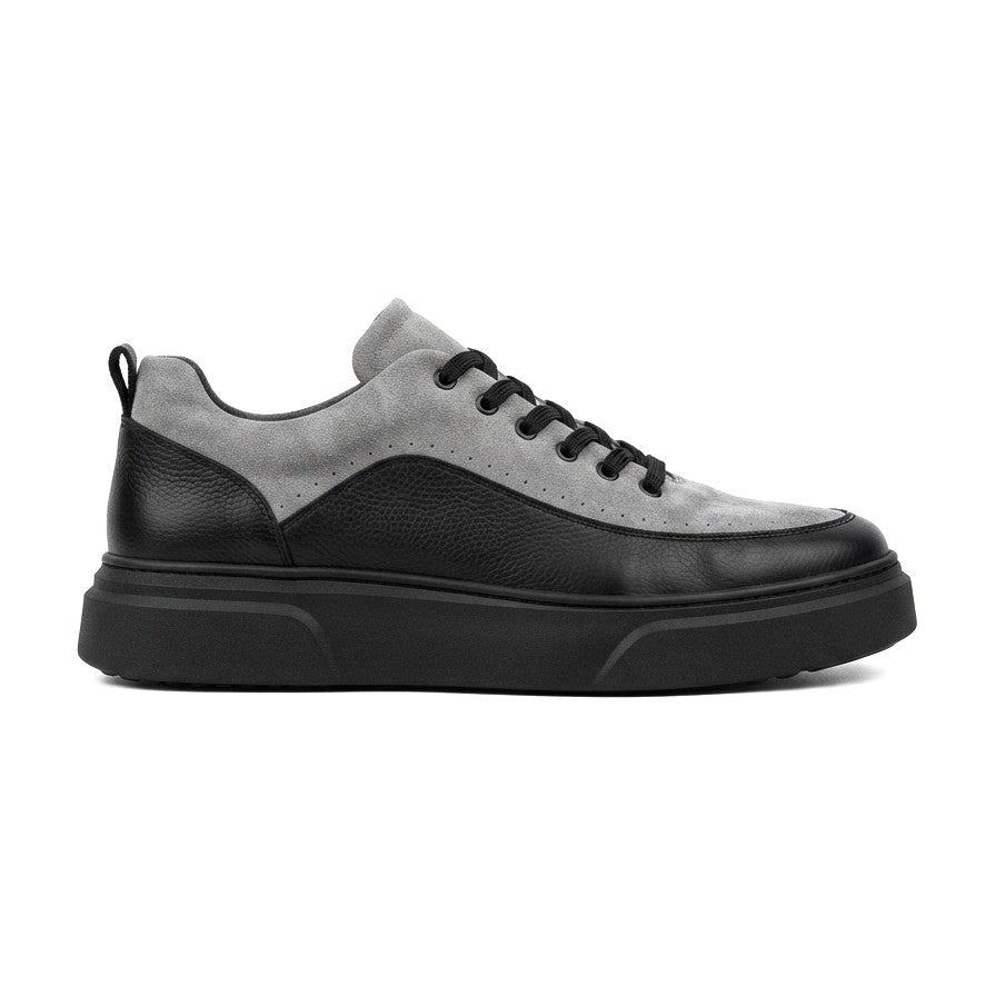ZRK-X12X Yüksek Kalite Kalın Taban Siyah Gri Günlük Erkek Sneaker