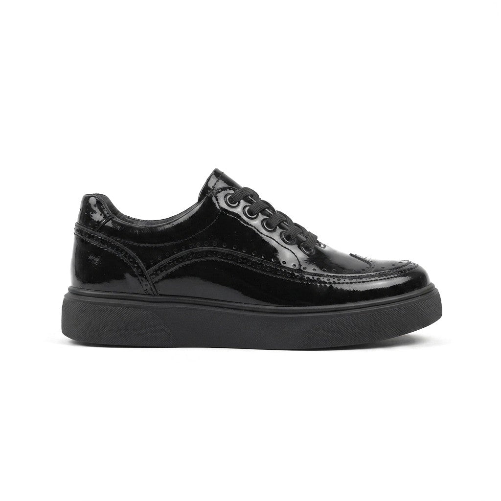 ZRK-X12X Yüksek Kalite Kalın Taban Siyah Rugan Günlük Erkek Sneaker