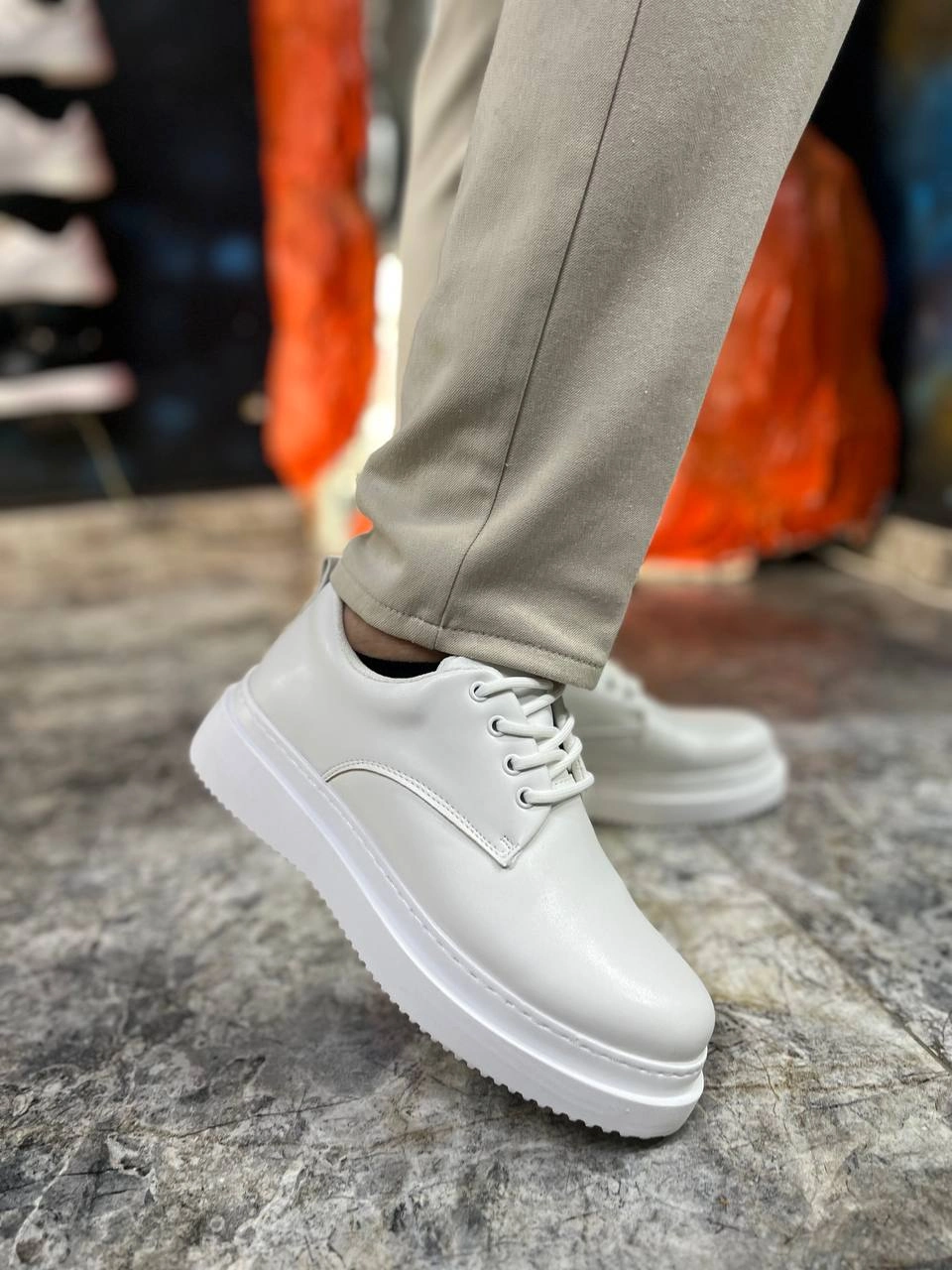 ZRK-X16 Premium Beyaz Günlük Erkek Klasik Casual Ayakkabı