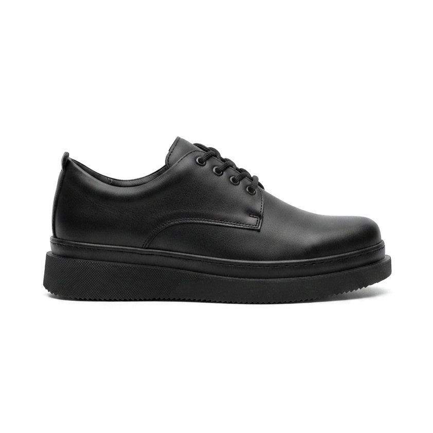 ZRK-X16 Yüksek Kalite Kalın Taban Siyah Günlük Erkek Klasik Casual Ayakkabı