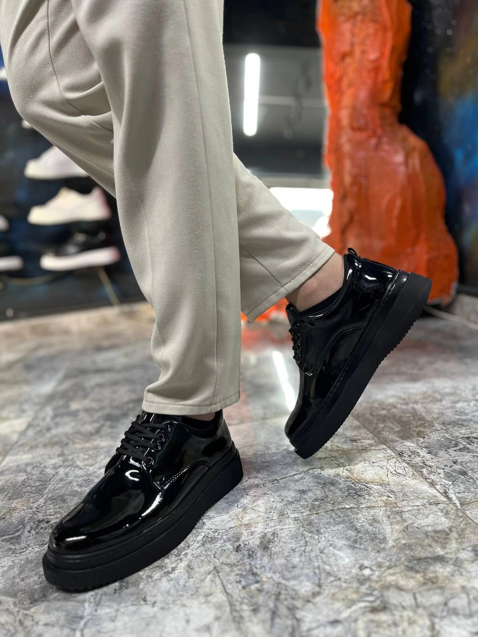 ZRK-X16 Premium Siyah Rugan Günlük Erkek Klasik Casual Ayakkabı