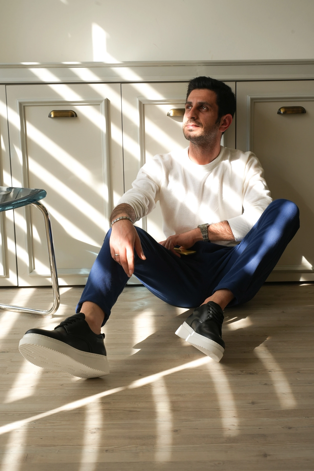 ZRK-X16 Premium Siyah Beyaz Günlük Erkek Klasik Casual Ayakkabı