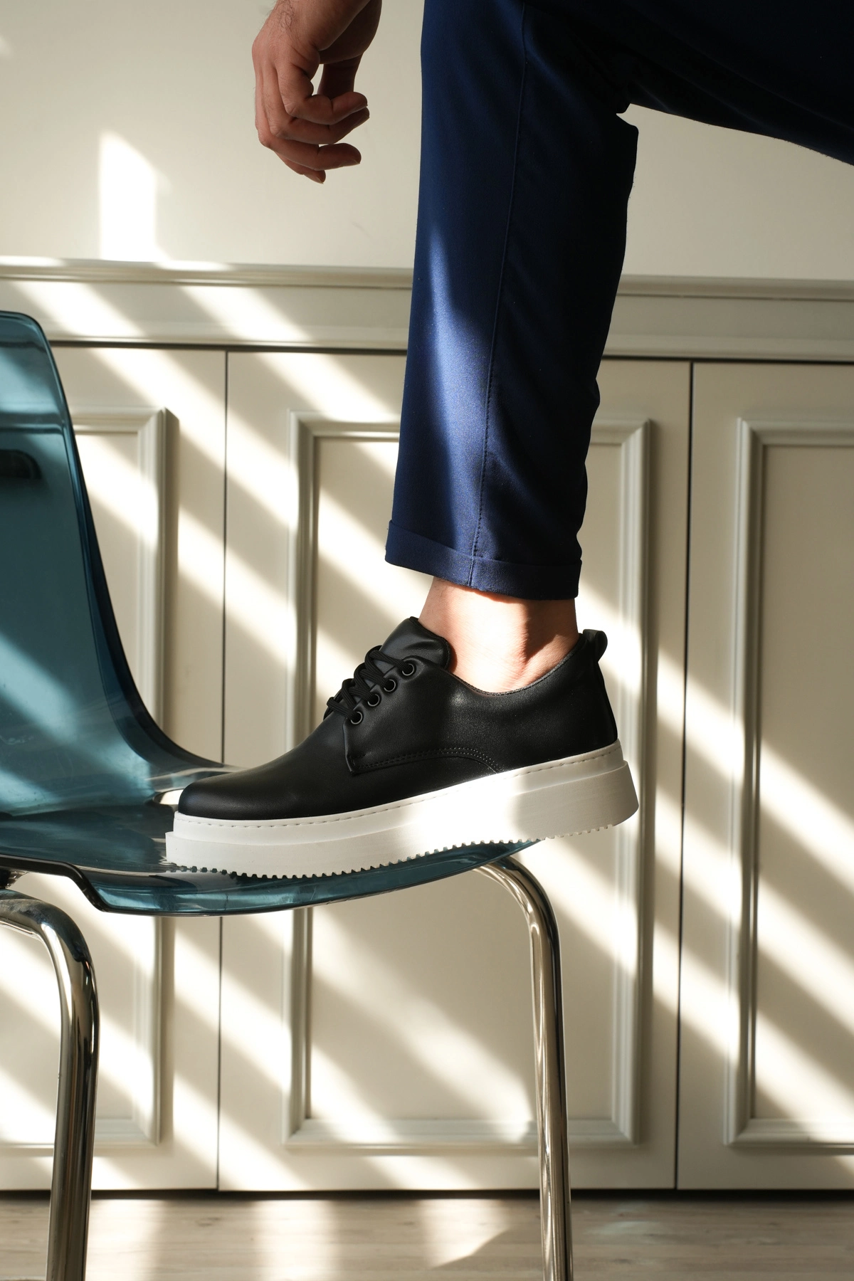 ZRK-X16 Premium Siyah Beyaz Günlük Erkek Klasik Casual Ayakkabı