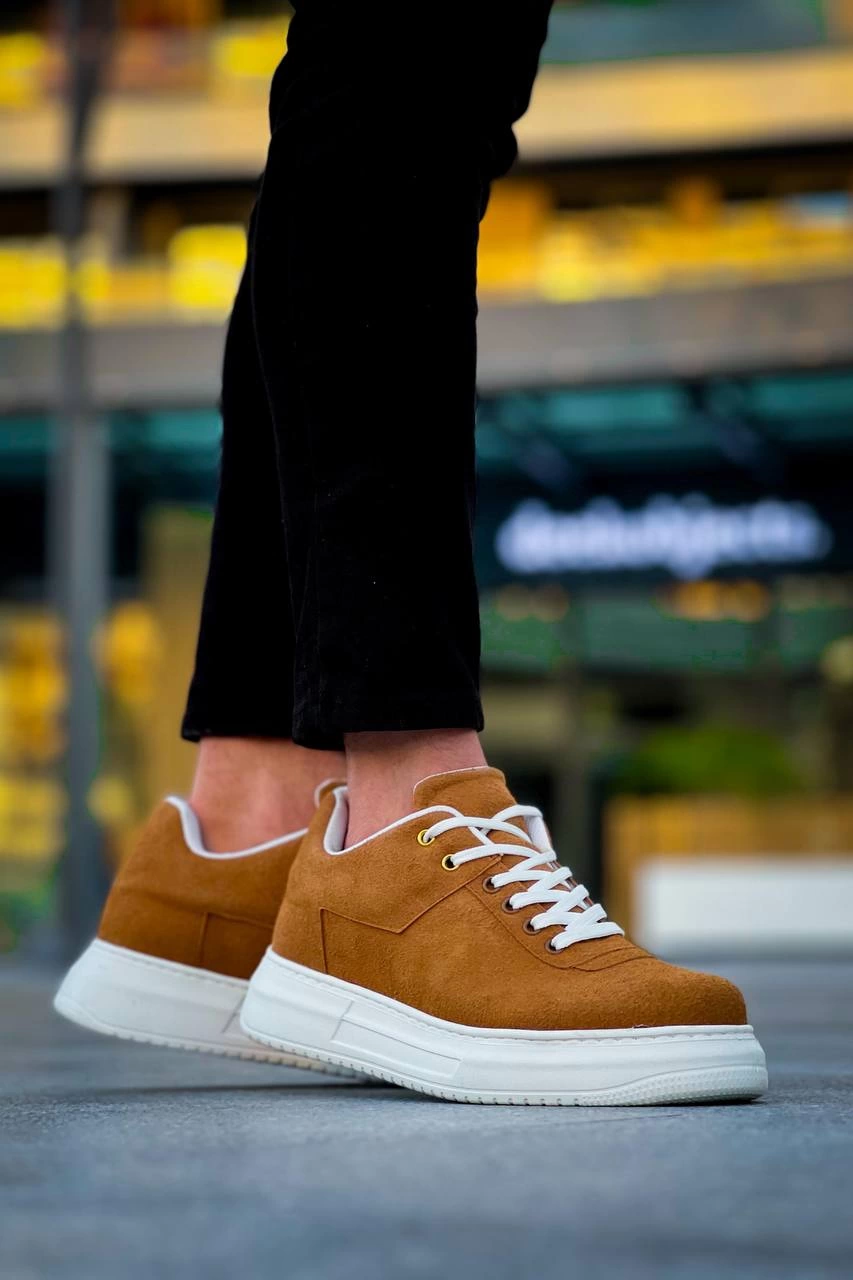 ZRN-X20 Premium Yüksek Taban Taba Süet Günlük Erkek Sneaker