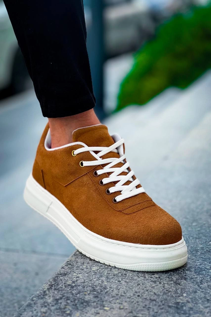 ZRN-X20 Premium Yüksek Taban Taba Süet Günlük Erkek Sneaker