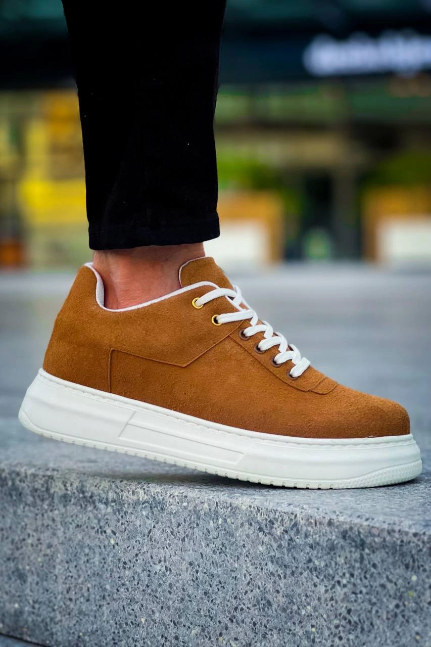 ZRN-X20 Premium Yüksek Taban Taba Süet Günlük Erkek Sneaker