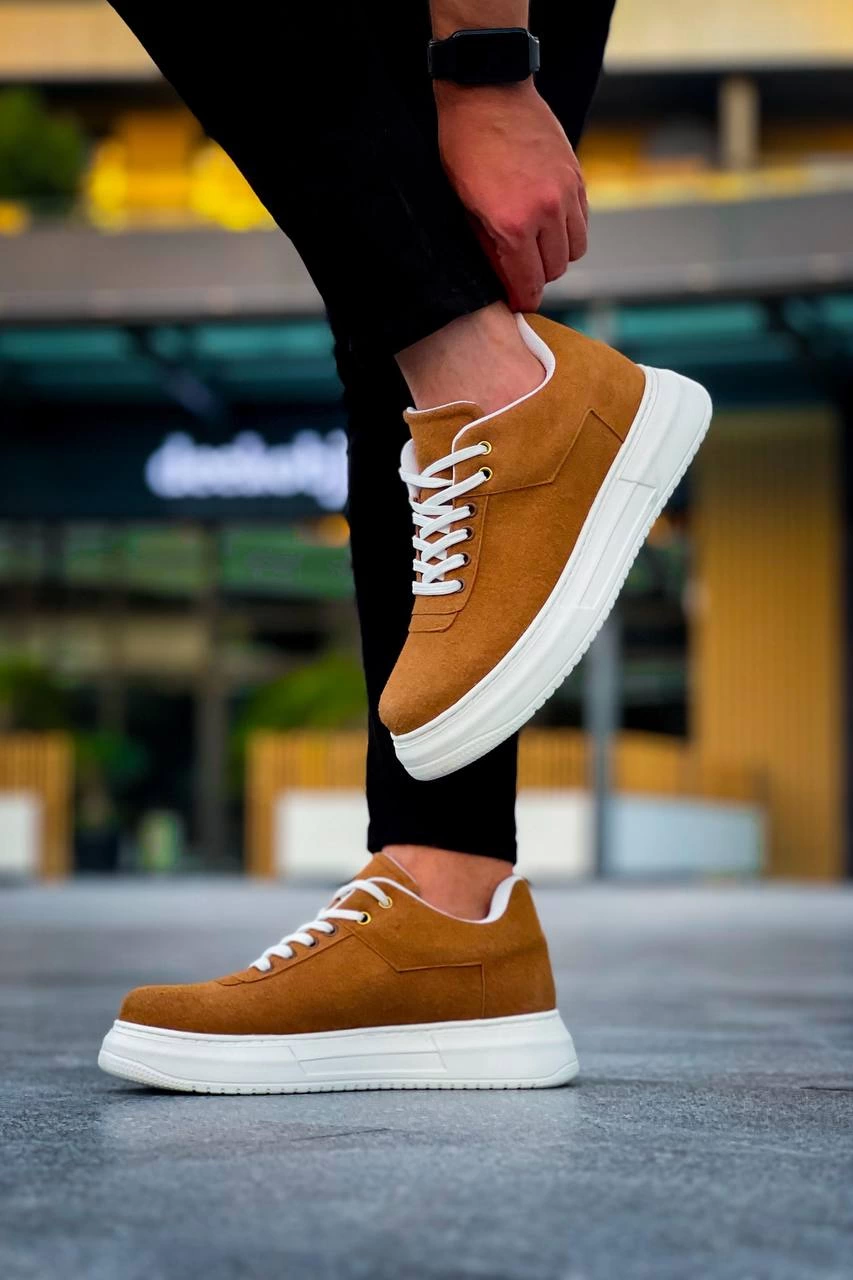 ZRN-X20 Premium Yüksek Taban Taba Süet Günlük Erkek Sneaker