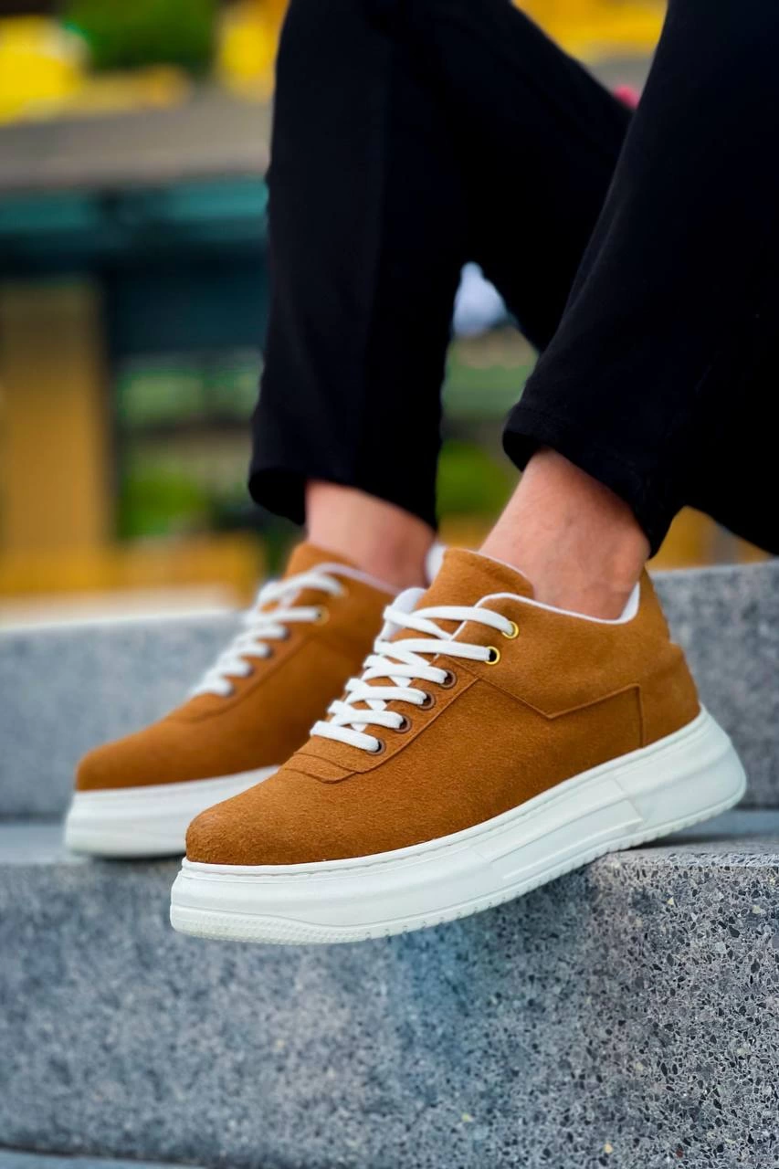 ZRN-X20 Premium Yüksek Taban Taba Süet Günlük Erkek Sneaker