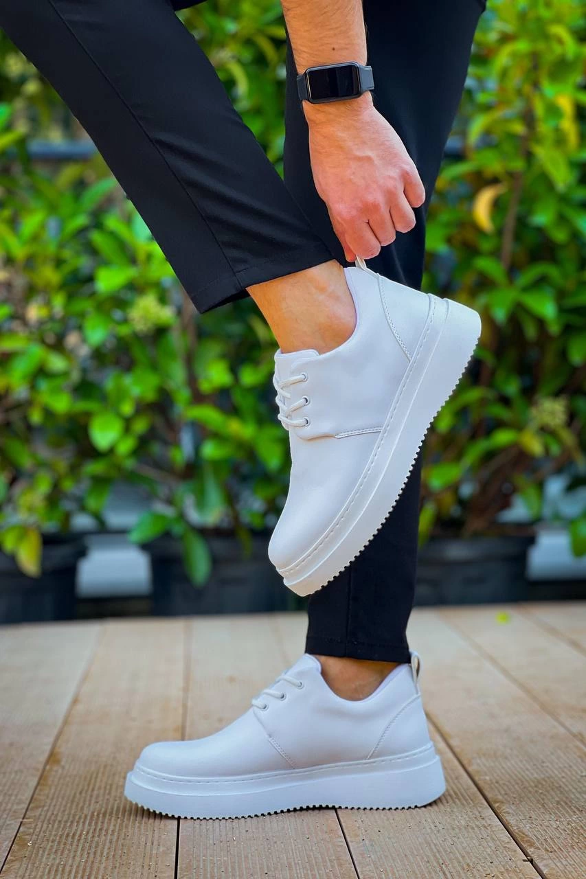 ZR-X3 Beyaz Bağcıklı Günlük Erkek Casual Ayakkabı