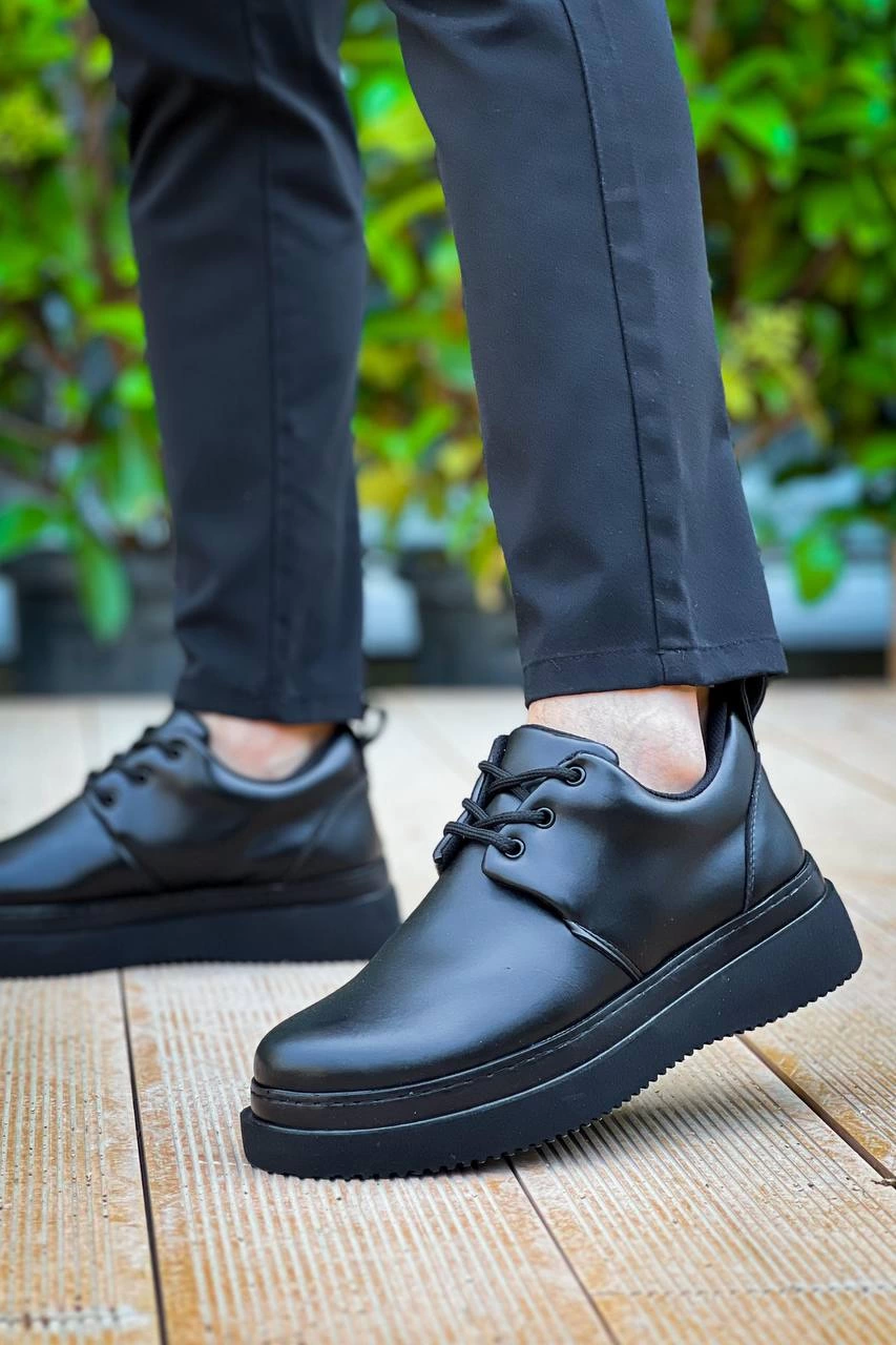 ZR-X3 Siyah Bağcıklı Günlük Erkek Casual Ayakkabı