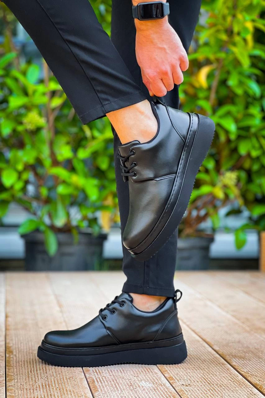 ZR-X3 Siyah Bağcıklı Günlük Erkek Casual Ayakkabı