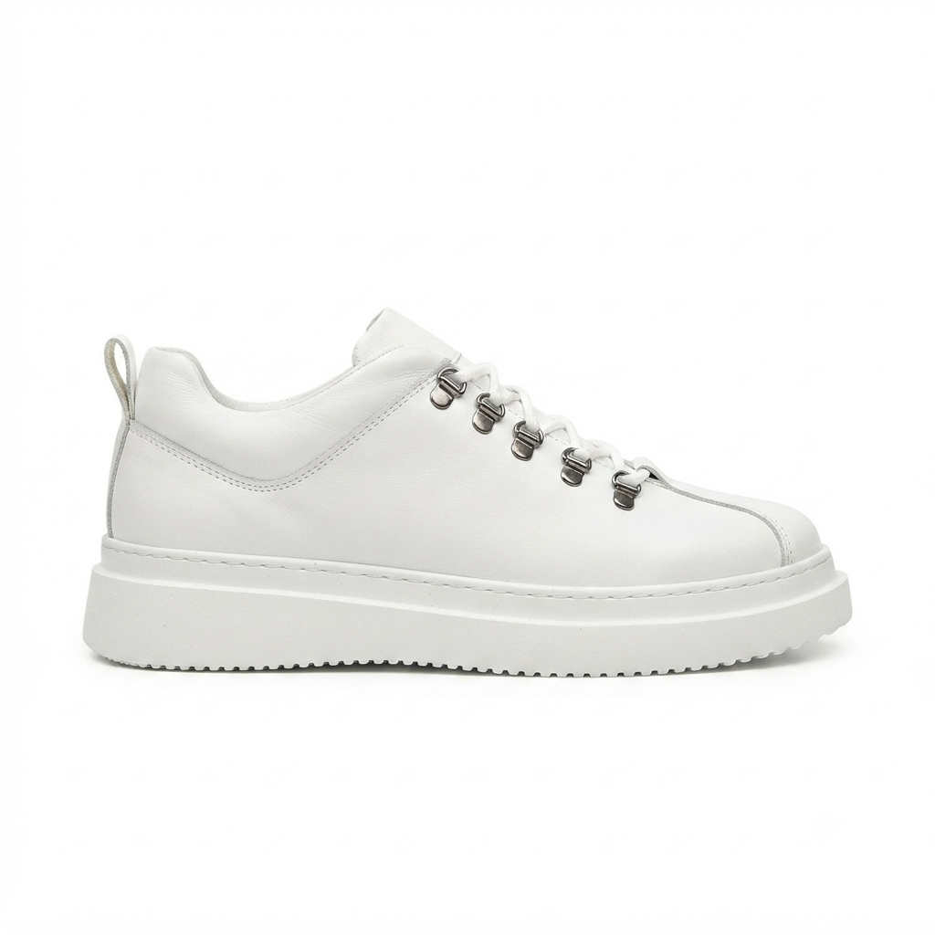 ZRK-X4X Yüksek Kalite Kalın Taban Beyaz Bağcıklı Günlük Erkek Sneakers