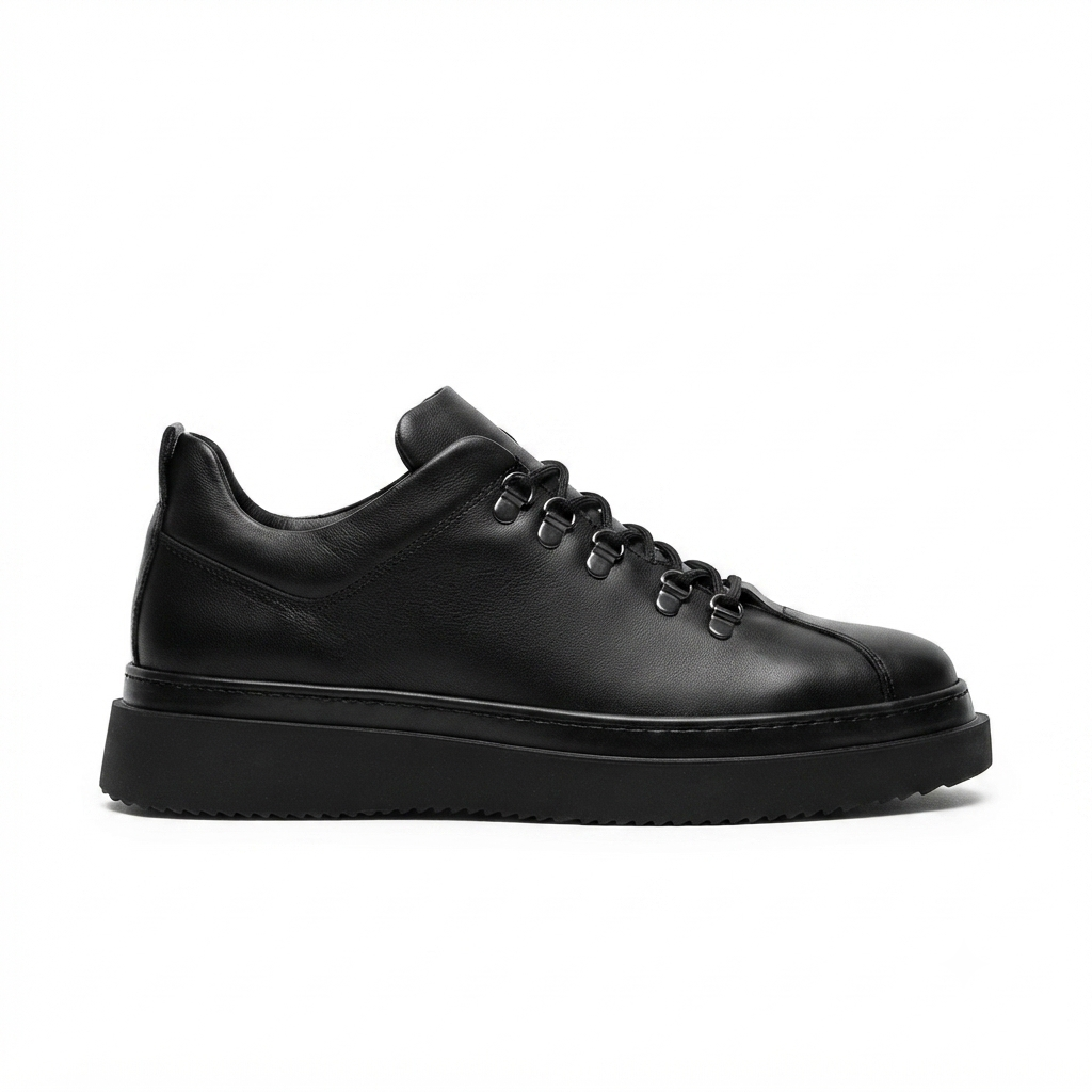 ZRK-X4X Yüksek Kalite Kalın Taban Siyah Bağcıklı Günlük Erkek Sneakers