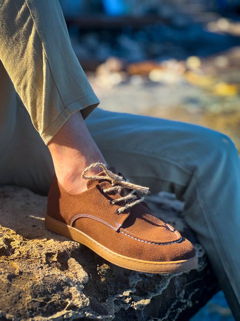 ZRK-X5X Premium Kahve Süet Bağcıklı Günlük Erkek Loafer