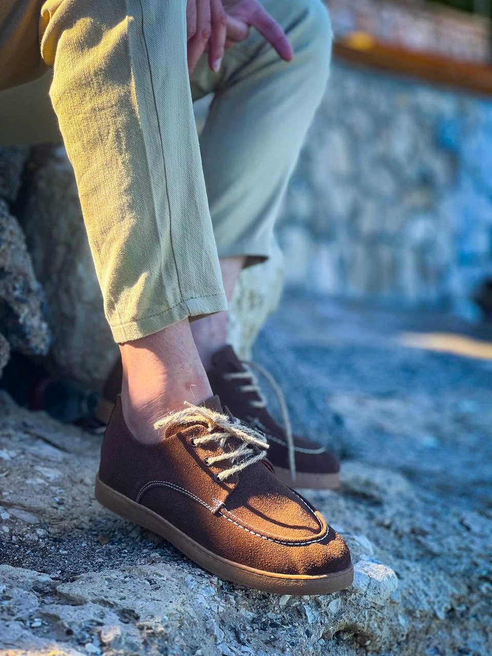 ZRK-X5 Kahve Süet Bağcıklı Günlük Erkek Casual Ayakkabı