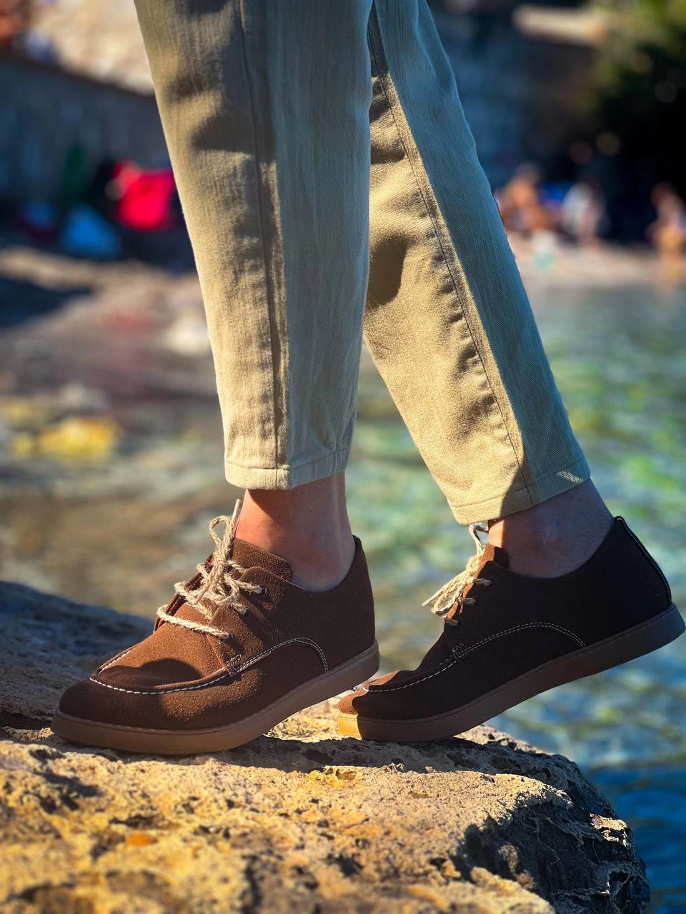 ZRK-X5 Kahve Süet Bağcıklı Günlük Erkek Casual Ayakkabı